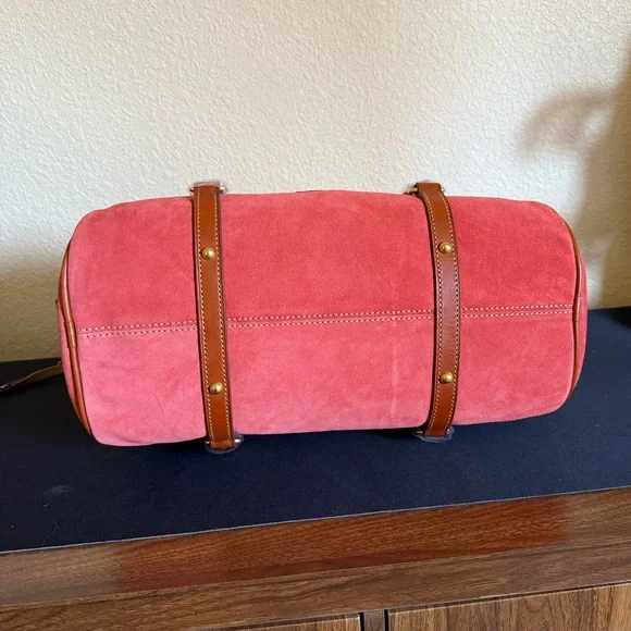 Dooney & Bourke Tomato Red Suede Leather Florentine Satchel - Picture 8 of 12
